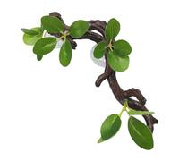Qianly Décoration de Branche d'arbre en Forme de Gecko Grimpant, Ornement pour Plante avec Ventouse, Geckos Décoratifs, Serpent, Fond, Reptiles, Feuilles Vertes