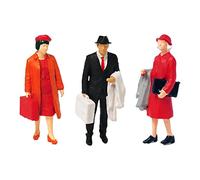 Qianly Diorama Figurine Micro Échelle Personnage Modèle Résine Peinte pour Accessoires Architecture Scène Utilisation Adaptée pour Jardin Bureau mais, 3 Figure 64e