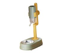 Qianly Distributeur Automatique de Nourriture pour Animaux avec Bouteille d'eau Amovible et Distributeur Anti-Fuite Réglable, Ainsi qu'un Support Rob, Vert