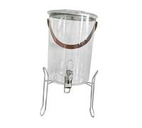 Qianly Distributeur de Boissons avec Robinet Pratique, Récipient Portable avec Poignée et Fermeture Hermétique, Carafe de Réfrigérateur, Multifonctionnel Pou, Flat and M