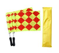 Qianly Drapeau de Signalisation Arbitre Drapeau de Ligne Fanion de Touchline Fanion de Signalisation en Oxford Épais et Mât Léger Adapté aux Juges Extérieurs Ateliers de Formation