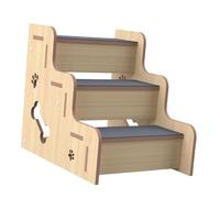 Qianly en Bois d'escalier pour Animaux de Compagnie étape pour Animaux de Compagnie fournit des escaliers de Chiot Non Glisse, Rampe de Chat, pour canapé, 3 Couches