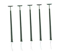 Qianly Ensemble de 5 Lampadaires LED à L'échelle 1:87 pour Jardin, Décoration de Maison de Poupée, Décoration de Modélisme Ferroviaire et Réseaux de Modé, Vert
