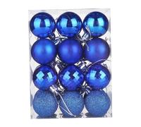Qianly Ensemble de Boules de Noël Festives pour La Décoration Intérieure et Les Loisirs Créatifs, Bleu foncé
