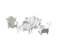 Qianly Ensemble de Canapé Miniature, Chaise et Décor de Train Miniature pour Maison de Poupée, Fabriqué En PP pour Des Dioramas Réalistes. Convient Aux Colle, Style B