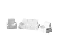 Qianly Ensemble de Canapé Miniature, Chaise et Décor de Train Miniature pour Maison de Poupée, Fabriqué En PP pour Des Dioramas Réalistes. Convient Aux Colle, Style C