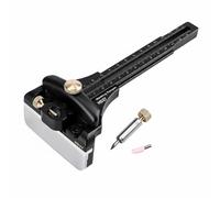 Qianly Équerre de Menuisier Aluminium Règle de Mesure Gabarit de Marquage Guide de Découpe Conception Réglable pour Repères Constants et Jonctions Propres