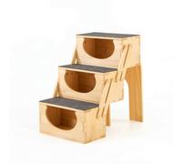 Qianly Escalier Pliable Antidérapant pour Animaux Âgés, Chambre, Escalier Pliable pour Animaux De Compagnie À Trois Marches