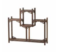 Qianly Étagère de Présentation Meuble, Étagère De Style Chinois Nouveau, Modèle 08, avec Deux Niveaux Bas Et Un Niveau Central Haut. Dimensions 34x7.5x29.8cm.