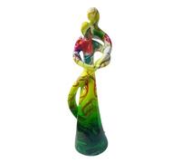 Qianly Étreindre Couple Figurine Résine Sculpture de La Saint-Valentin Ornement de Bureau pour L'armoire, Vert Jaune