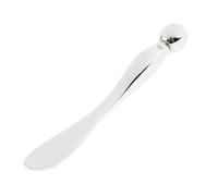 Qianly Eye Massager Applicateur de Crème Outil Massage Yeux Acier Transport Facile Diminue Signes Fatigue Quotidien Peau Sensible, argent