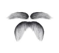 Qianly Fausse Costum Costume Halloween Beard pour anniversaire des opéras, Gris Blanc