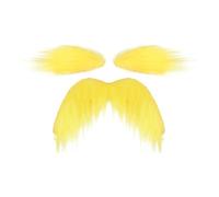 Qianly Fausse Costum Costume Halloween Beard pour anniversaire des opéras, Jaune