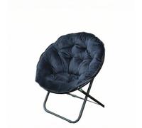 Qianly Fauteuil Pliable Matelassé Fauteuil Peu Encombrant Chaise Pliante avec Dossier Rembourré pour Adultes, Lecteurs, Salon, Chambre, Terrasse, Noir