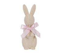 Qianly Figurine de Lapin de Pâques Debout, Sculpture Animale, Mignon Souvenir, Ornement de Table En Résine Tissée, Statue pour Bureau Ou étagère de Jardin, 10cm