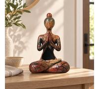Qianly Figurine Méditation Assise Apaint Statute Prière en Position du Polyvalent Ornement pr Angle Lecture