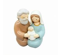 Qianly Figurine Scène Sacrée Compacte Statue Scène Sacrée Facile à Nettoyer Décoration Religieuse