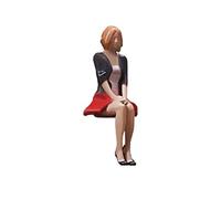 Qianly Figurines Miniatures de Personnages Féminins à L'échelle 6/64, en Résine, Faites à La Main, Idéales pour Un Diorama de Bureau Ou Un Micro-, Banc et Fille