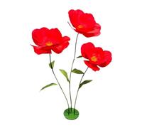 Qianly Fleurs Géantes Fleur de Mariage Décoration de Scène Arrangement sur Socle et Décoration Florale Facile à Installer et Légère Adapté pour Accueils de, Rouge