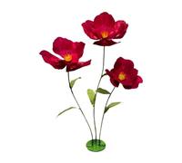 Qianly Fleurs Géantes Fleur de Mariage Décoration de Scène Arrangement sur Socle et Décoration Florale Facile à Installer et Légère Adapté pour Accueils de, Vin Rouge