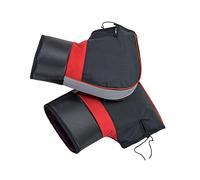 Qianly Gants de Guidon de, Moufles Coupe-Vent, Couvre-poignées d'hiver, Doublure Peluche, Chauffe-Mains, Gants en PU Imperméables pour La Conduite D, 35cmx28cm Réfléchissant