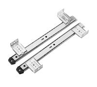 Qianly Glissière de Clavier Rail Coulissant pour Tiroir Extensible avec Mécanisme En Acier et Compatibilité Universelle Adapté pour Améliorer Le Confort Erg, 35 Mm Argent 5 Hauteurs