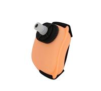 Qianly Gour Poignet Paille Intégrée Flasque Poignet Portable Flasque D'hydratation Souple pour Cyclistes, Randonneurs, Course, Orange