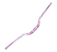 Qianly Guidon de Vélo Accessoire de Cintre de Route Professionnel Pièce de Remplacement Conception Solide en Alliage D'Aluminium Léger pour Une Cond, Blanc Violet