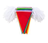 Qianly Guirlande Fanion Extérieur, Décoration Anniversaire Guinguette, Fanions Tissu Polyester Multicolores, pour Fête et Cérémonie