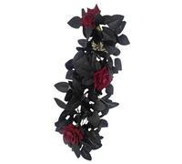 Qianly Guirlande Murale de Feuilles Artificielles pour Halloween, Composition Automnale Réaliste, Idéale pour Les Chambres, Style C