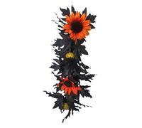 Qianly Guirlande Murale de Feuilles Artificielles pour Halloween, Composition Automnale Réaliste, Idéale pour Les Chambres, Style A