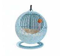 Qianly Hamac Suspendu Pet Semi-Fermé Hamac Arbre Pet Osier Tressé pour s, Blue
