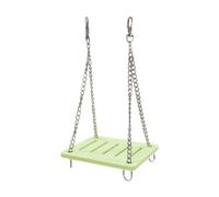 Qianly Hamster Balançoire Playstand Décoration Stable Hamac Cage Exercice Molaire Jouet Support Suspendu pour Oiseau Perroquet Perruche Perruche, Vert