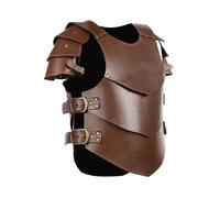 Qianly Harnais D'épaule Gothique Médiéval En Cuir PU, de Rivets et D'une Boucle Réglable, Idéal pour Les Déguisements D'Halloween et Le, brun