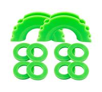 Qianly Isolateur Professionnel de à Anneau en D de 3/4 Pouces avec Rondelles, Couverture de Protection de de Remorque Légère et, Vert