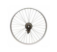 Qianly Jante de Roue Arrière Vélo Ensemble Complète Mono- Jante Métal Rayons 13g Moyeu et Frein Intégrés Adapté aux, Roue Arrière 24x150/175 avec Roulement, Pignon Unique Et Frein À Rétropédalage