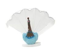 Qianly Jardinière Paon Pot de Fleurs Décoratif Contenant pour Bonsaï Cache-Pot Vintage Sculpture pour Plantes Objet Unique Fait Main en Résine Approp, Bleu