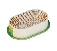 Qianly Jardinière pour Herbe à Chat avec Plateau de Germination et Fonctions Hydroponiques, Vert et Jaune