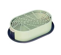 Qianly Jardinière pour Herbe à Chat avec Plateau de Germination et Fonctions Hydroponiques, Vert Foncé et Vert Clair