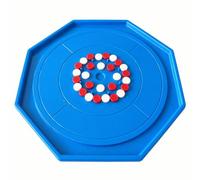 Qianly Jeu Dames Canadien Compact Plateau Dames Octogonal Classique Jeu Stratégie Éducatif Table pr Familles, Soirées Jeux en Famille