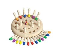 Qianly Jeu de Mémoire En Bois : Un Jeu D'échecs Stimulant et La Cognition, Idéal pour Les Activités Interactives, Les Fêtes et Les Loisirs En, 17cmX17cm