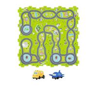 Qianly Jeu de Puzzle Aventure pour Enfants - Circuit Interactif à Construire pour Les Enfants D'âge Préscolaire, Modèle de ville 16 pièces