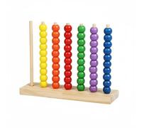 Qianly Jeu D'empilage de Perles en Bois Pédagogique Boulier en Bois pour Enfants, Petit 0.36