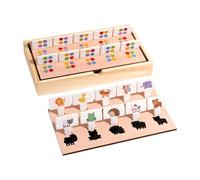 Qianly Jeu D'ombres Interactif En Bois, pour Développer La Motricité Fine, L'éveil et Les Capacités Sensorielles Des Enfants D'âge Préscolaire (g
