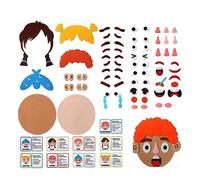 Qianly Jeux D'apprentissage Socio-émotionnel pour Enfants : Visages, Autocollants, Jeux pour Filles et Garçons
