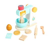 Qianly Jouet de Cuisine Set de Jeu D'Imitation avec Accessoires en Bois de Simulation Améliore Les Compétences Sociales Adapté comme Cadeau Pou, Mixeur