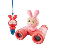Qianly Jumelles Enfants Télescope Jouet Observation Nature Éducatif Surface Lisse Résistante Convient à L'Apprentissage Plein Air Anniversaire, Rouge