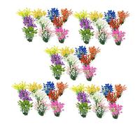 Qianly Kit de 50 Pièces de Fleurs Miniatures pour Jardins Féeriques et Maquettes de Trains, Hauteur 5cm