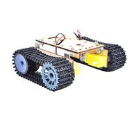 Qianly Kit de Châssis Chenillé pour Robot Tank, en Alliage D'aluminium, Silencieux, Module électronique, à Monter Soi-même pour Les Passionnés de