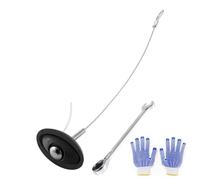Qianly Kit D'Outil Réparation de Pneu Métal Installation Pratique Compact Convient pour UTV Remorque, Noir